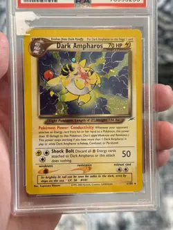 Pokemon Neo Destiny Dark Ampharos Holo Rare 1/105 PSA 9 Unlimited English - Image 1