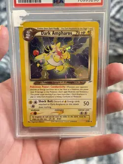 Pokemon Neo Destiny Dark Ampharos Holo Rare 1/105 PSA 9 Unlimited English - Image 2