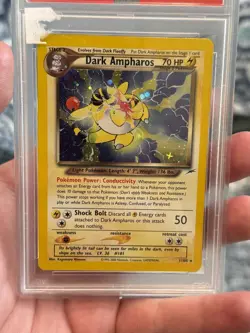Pokemon Neo Destiny Dark Ampharos Holo Rare 1/105 PSA 9 Unlimited English - Image 3