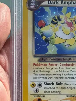 Pokemon Neo Destiny Dark Ampharos Holo Rare 1/105 PSA 9 Unlimited English - Image 4