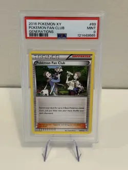 Pokemon Fan Club #69 PSA 9 Pokemon XY Generations 2016 - Image 1