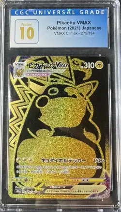 PRISTINE CGC 10 PIKACHU VMAX 279/184 VMAX CLIMAX JAPANESE POKEMON - Image 1