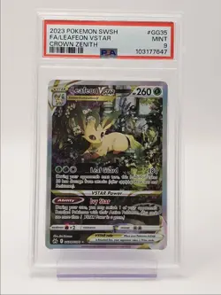 LEAFEON VSTAR 2023 POKEMON SWSH CROWN ZENITH GALARIAN GALLERY GG35 PSA 9 Q5677 - Image 1