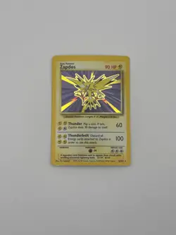 Zapdos 16/102 HP - Holo Rare - Pokemon Base Set Unlimited - MP - Image 1
