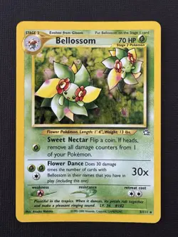 Pokemon Bellossom 3/111 Neo Genesis 2000 Stage 2 Holo Rare 70HP 30x Attack - Image 1