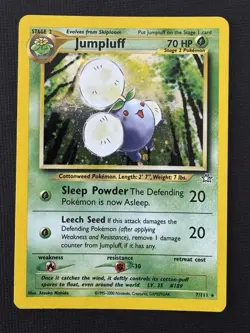 Pokemon Jumpluff 7/111 Neo Genesis Holo Rare 70HP Stage 2 20 Attack Nintendo - Image 1
