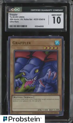 2024 Yu-Gi-Oh! 25th Anniversary Kaiba #KC01-EN018 Grappler CGC 10 GEM MINT - Image 1
