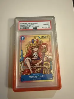 Bandai Monkey.D.Luffy 2024 One Piece Promo P-043 Convention Exclusive PSA 10 Fo… - Image 1