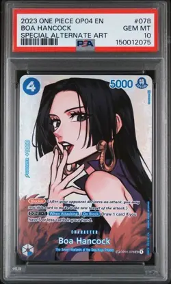 2023 One Piece OP04 EN Special Alternate Art #078 Boa Hancock PSA 10 GEM MINT - Image 1