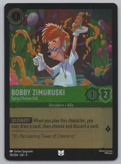Disney Lorcana Cold Foil - Bobby Zimuruski - Spray Cheese Kid 78/204 - Fabled - Image 1
