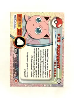 Jigglypuff #39 Topps Chrome Series 1 Base Chrome Holo 2000 Pokemon TCG Card NM - Image 2