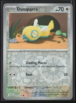 Dunsparce Common SV09: Journey Together 120/159 NM Pokemon Card Reverse Holo - Image 1