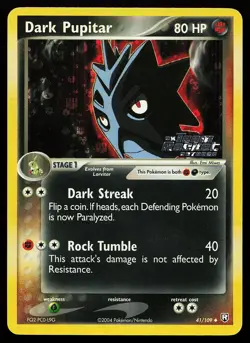 Dark Pupitar 41/109 Reverse Holo Stamped Team Rocket Returns Pokemon Card - Image 1