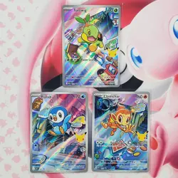 Piplup 042 + Chimchar 041 + Turtwig 040 - First Partner Pokemon Cards - #L178 - Image 1