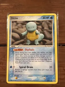 Pokemon TCG Ditto EX Delta Species Card 64/113 Squirtle Regular MP/HP - Image 1