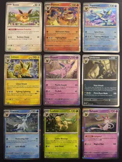 Eeveelutions Complete 9 Card Set | Holo NM | Prismatic Evolutions | Pokemon TCG - Image 1