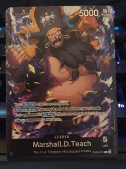 Marshall.D.Teach OP09-081 ONE PIECE Tcg Card Game NM BLACK Leader - Image 1