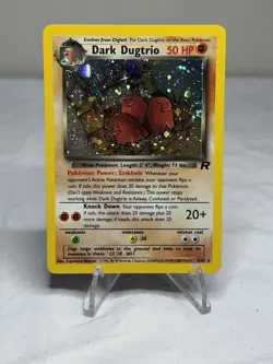 Pokemon Dark Dugtrio TCG Holo Card 6/82 Rare - Image 1