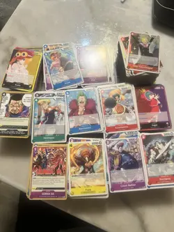 One Piece TCG 1200+ Card Bulk Lot C/UC/L/R/SR Near Mint Op6/7/8/10/12 - Image 1