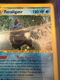 Feraligatr 012/165 Expedition Holo Rare 2002 Card Multi Direction Swirl 💫 - Image 4