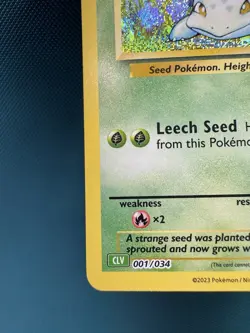 POKEMON Bulbasaur #001/034 Holo Trading Card Game Classic NM 2505 - Image 4