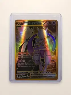 Team Rocket's Mewtwo Ex Gold Hyper Rare Card Pokemon TCG Destined Rivals - Image 1