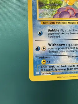 Squirtle Trading Card Game Classic 001/034 - Pokemon TCG NM - Image 4