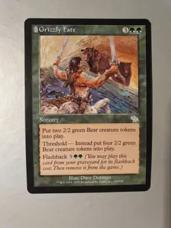 Grizzly Fate , MTG Judgement (2002), Uncommon Green Sorcery NM - Image 1