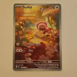 Pokemon Stufful 154/132 Me01: Mega Evolution Illustration Rare Holo 70HP - Image 1
