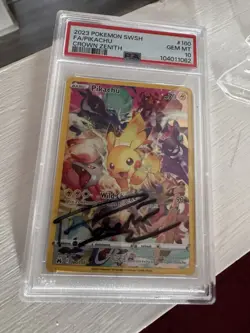 Pokemon TCG Pikachu Crown Zenith 160/159 PSA 10- Secret Rare- Signed by PokeRev! - Image 3