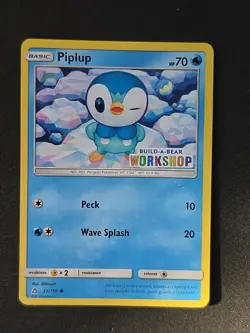 Build a Bear Pokemon Card Piplup 32/156 Promo Trading Card LP *See Pictures * - Image 1