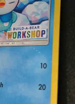 Build a Bear Pokemon Card Piplup 32/156 Promo Trading Card LP *See Pictures * - Image 2