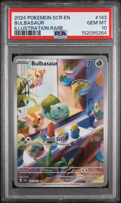 2024 Bulbasaur Stellar Crown Illustration English PSA 10 GM Pokemon TCG (Guard) - Image 1