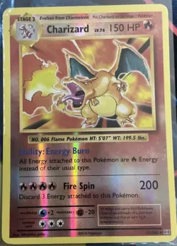 2016 Pokemon Evolutions Charizard 11/108 Reverse Holo Rare - Image 1