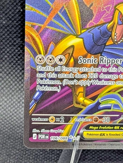 Mega Skarmory EX 106/088 Full Art Ultra Rare Pokemon Perfect Order NM - Image 5
