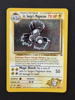Pokemon Lt. Surge's Magneton 008/132 Gym Heroes Stage 1 Holo Rare - Image 1