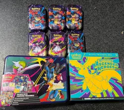 Pokemon Sealed Lot. Ascended Heroes ETB & Mega Evolutions Tin bundle - Image 1