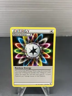 Rainbow Energy 131/146 XY Base Set Regular Uncommon Pokemon Card TCG English LP - Image 1