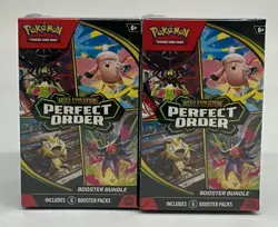 Lot of (2) Pokemon TCG Mega Evolution Perfect Order Booster Bundles SEALED - Image 1