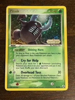 Pokemon Pinsir 24/92 EX Legend Maker LP Reverse Holo Stamp Swirl - Image 1