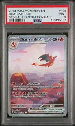 Charizard ex 199/165 - Pokemon Scarlet & Violet 151 Special Illustration - PSA 9 - Image 1
