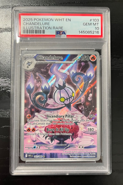 PSA 10 - Pokemon Chandelure Illustration Rare (103/086 White Flare) - Image 1