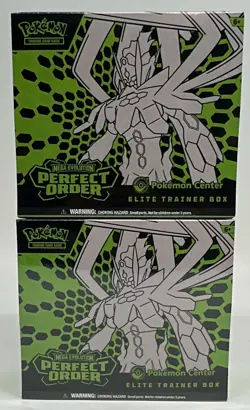 Lot of (2) Pokemon Center Mega Evolution Perfect Order Elite Trainer Box SEALED - Image 1