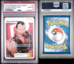 PSA 10 GEM MINT Giovanni's Exile 67/68 Hidden Fates Ultra Rare Holo Pokemon 2019 - Image 5