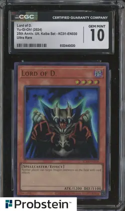 2024 Yu-Gi-Oh! 25th Anniversary Kaiba #KC01-EN030 Lord of D. CGC 10 GEM MINT - Image 1