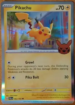 Pokemon Card PIKACHU 062/193 Trick or Trade 2023 with Halloween Stamp Holo - Image 1