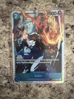 One Piece Sabo OP15-046 SR Super Rare Adventure On Kami’s Island NM Blue - Image 1