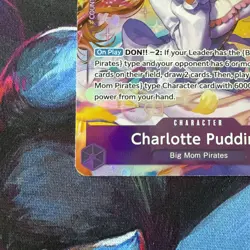 English Charlotte Pudding One Piece TCG PRB02-010 Alt Art SR The Best Vol.2 NM - Image 5