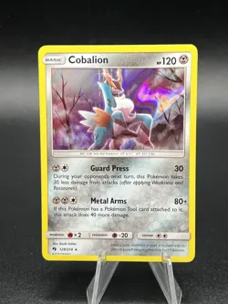 Cobalion 129/214 Holo Rare Lost Thunder 2018 Pokemon Card Near Mint-Mint IF1 - Image 1