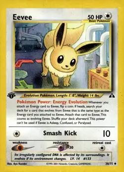 Eevee #38/75 Neo Discovery - FIRST EDITION - Pokemon Card - Image 1